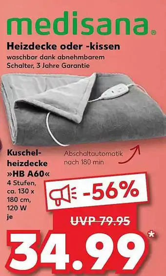 Kaufland Medisana Heizdecke Oder -kissen Oder Kuschelheizdecke Hb A60 Angebot