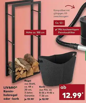 Kaufland Liv&bo Kamin Holzregal Oder Korb Angebot