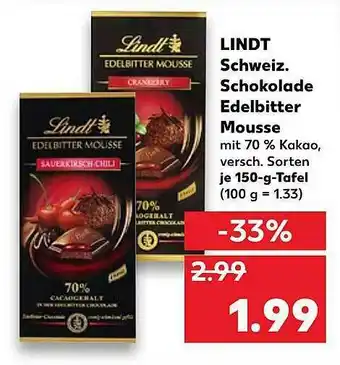 Kaufland Lindt Schokolade Edelbitter Mousse Angebot