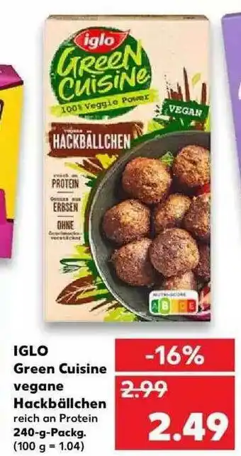 Kaufland Iglo Green Cuisine Vegane Hackbällchen Angebot