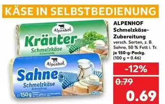 Kaufland Alpenhof Schmelzkäse-zubereitung Angebot