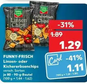 Kaufland Funny Frisch Linsen- Oder Kichererbsenchips Angebot