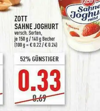 Marktkauf Zott Sahne Joghurt Angebot