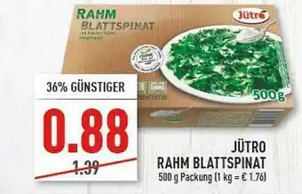 Marktkauf Jütro Rahm Blattspinat Angebot