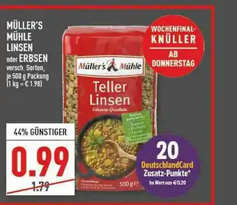 Marktkauf Müller's Mühle Linsen Oder Erbsen Angebot