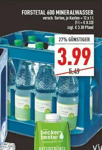 Marktkauf Forstetal 600 Mineralwasser Angebot