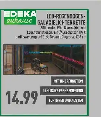 Marktkauf Edeka Zuhause Led-regenbogen-galaxielichterkette Angebot