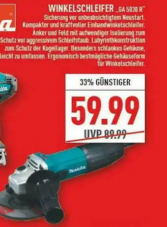 Marktkauf Makita Winkelschleifer Ga5030r Angebot