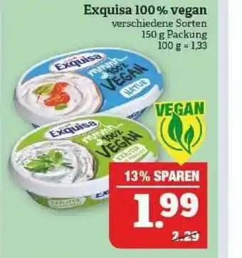 Marktkauf Exquisa 100% Vegan Angebot