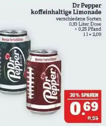 Marktkauf Dr Pepper Koffeinhaltige Limonade Angebot