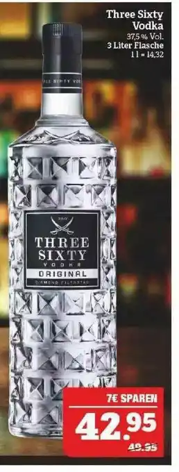 Marktkauf Three Sixty Vodka Angebot