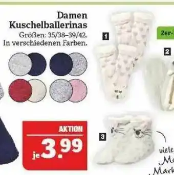 Marktkauf Damen Kuschelballerinas Angebot