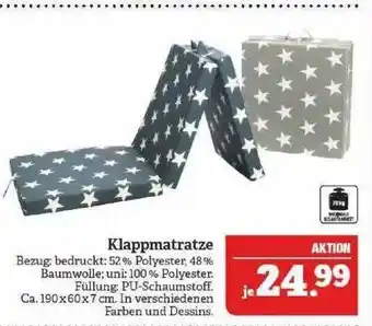 Marktkauf Klappmatratze Angebot