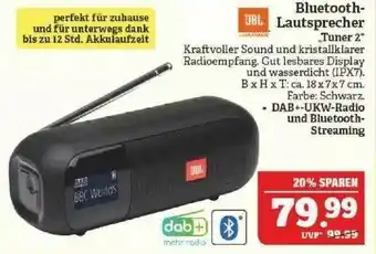 Marktkauf Jbl Bluetooth Lautsprecher „tuner 2“ Angebot