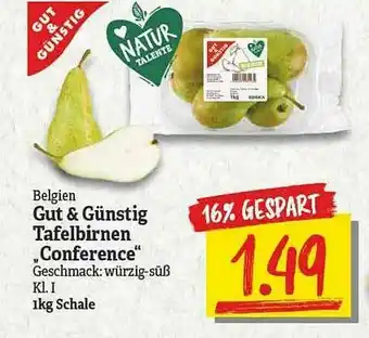 NP Discount Gut & Günstig Tafelbirnen „conference“ Angebot