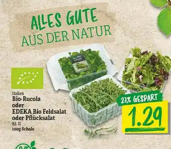 NP Discount Bio-rucola Oder Edeka Bio Feldsalat Oder Pflücksalat Angebot