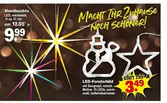 Repo Markt Sternleuchte, Led-fensterbild Angebot