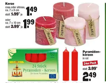 Repo Markt Kerze, Pyramidenkerzen Angebot