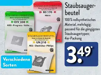 Aldi Nord Staubsaugerbeutel Angebot