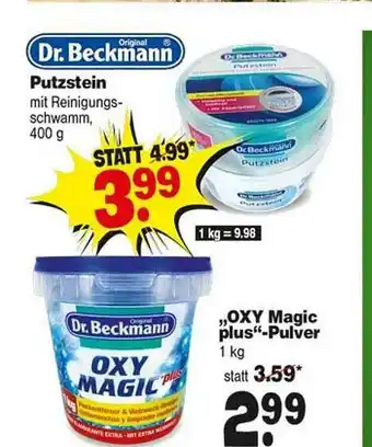 Repo Markt Dr. Beckmann Putzstein, Oxy Magic Plus Pulver Angebot