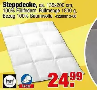 SB Lagerkauf Steppdecke Angebot