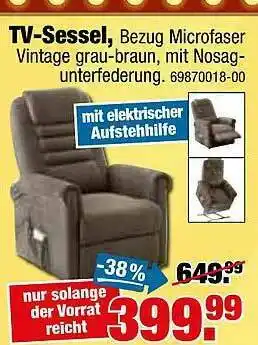 SB Lagerkauf Tv-sessel Angebot