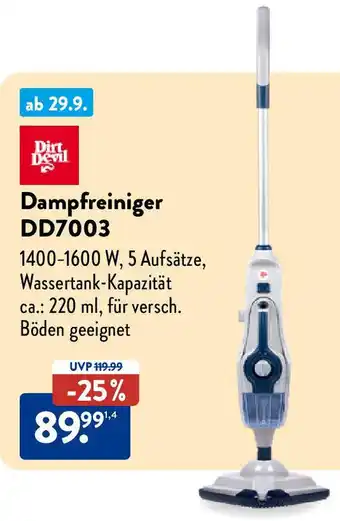 Aldi Nord Dirt Devil Dampfreiniger DD7003 Angebot