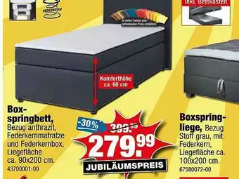 SB Lagerkauf Boxspringbett, Boxspringliege Angebot