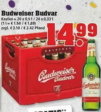 trinkgut Budweiser Budvar Angebot