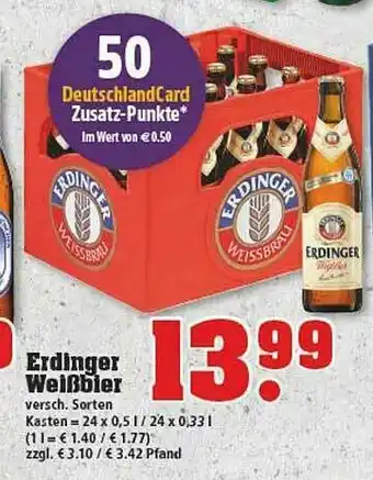 trinkgut Erdinger Weißbier Angebot