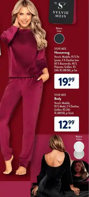 Aldi Süd Sylvie Meis Hausanzug Oder Body Angebot