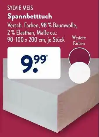 Aldi Süd Sylvie Meis Spannbetttuch Angebot