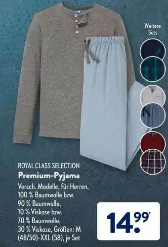 Aldi Süd Royal Class Selection Premium-pyjama Angebot