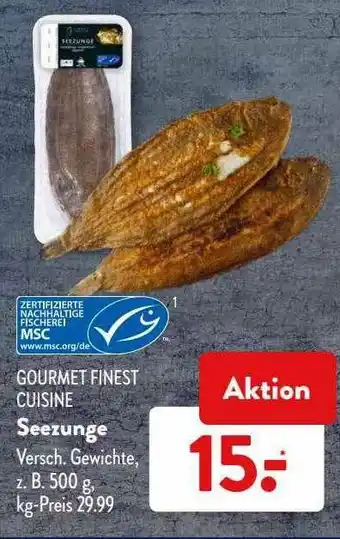 Aldi Süd Gourmet Finest Cuisine Seezunge Angebot