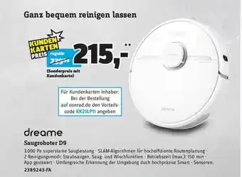 Conrad Dreame Saugroboter D9 Angebot