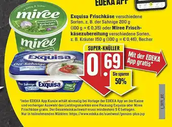 E-Center Exquisa Frischkäse Oder Miree Frischkäsezubereitung Angebot