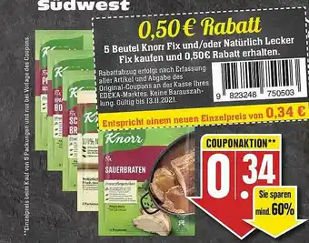 E-Center 5 Beutel Knorr Fix Und-oder Natürlich Lecker Fix Angebot