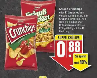 E-Center Lorenz Crunchips Oder Erdnusslocken Angebot