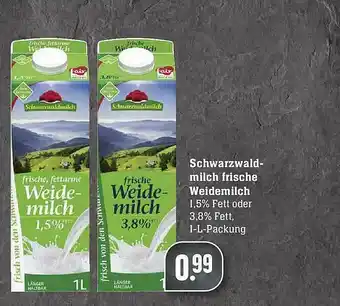 E-Center Schwarzwaldmilch Frische Weidemilch Angebot