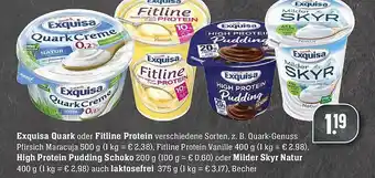 E-Center Exquisa Quark Oder Fitline Protein, High Protein Pudding Schoko Oder Milder Skyr Natur Auch Laktosefrei Angebot