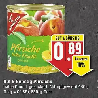 E-Center Gut & Günstig Pfirsiche Angebot