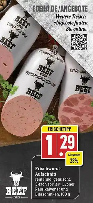 E-Center Beef Edition Frischwurst-aufschnitt Angebot