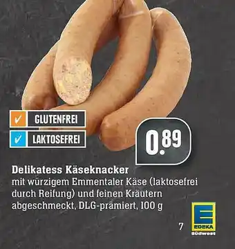 E-Center Delikatess Käseknacker Angebot