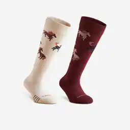 Decathlon Reitsocken Kinder - 500 bordeaux 2er-Set Angebot