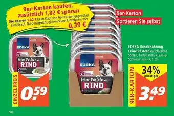 Marktkauf Edeka Hundenahrung Feine Pastete Angebot