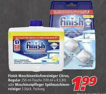 Marktkauf Finish Maschinentiefenreiniger Citrus, Regular Oder Maschinenpfleger Spülmaschinenreiniger Angebot