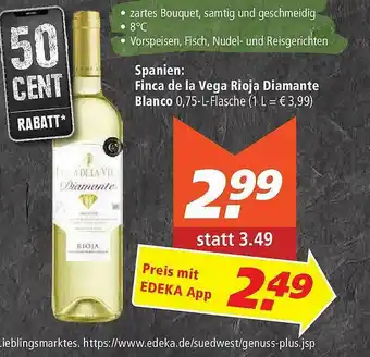 Marktkauf Finca De La Vega Rioja Diamante Blanco Angebot