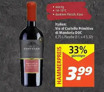 Marktkauf Via Al Castello Primitivo Di Manduria Doc Angebot