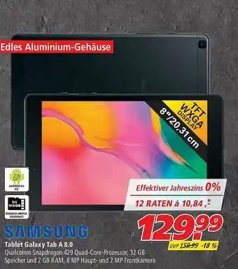 Marktkauf Samsung Tablet Galaxy Tab A 8.0 Angebot