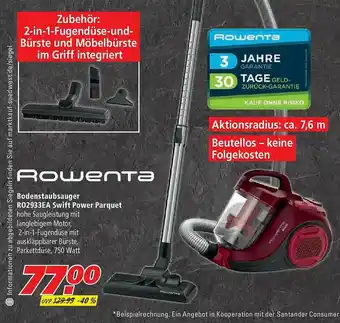 Marktkauf Rowenta Bodenstaubsauger Ro0933ea Swift Power Parquet Angebot